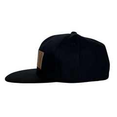 6 Panel Snapback Hat Leather Patch Original Logo